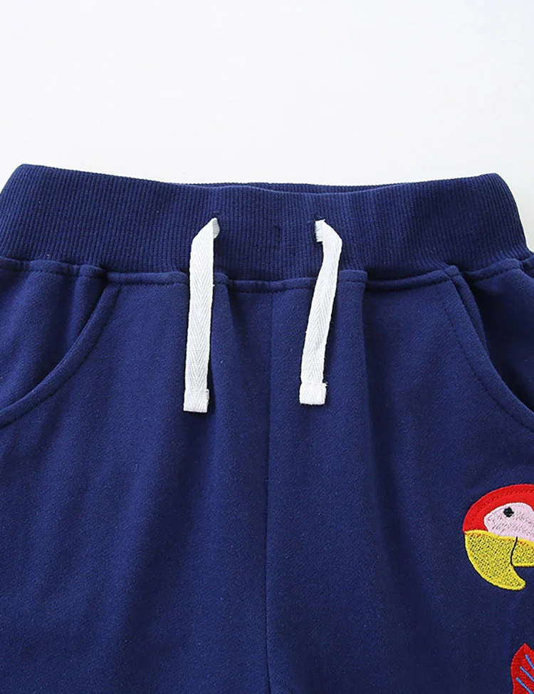 Parrot Embroidered Cotton Shorts - Image 3
