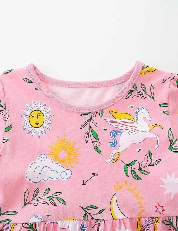 Pegasus Sun Moon Printed Dress - Image 4