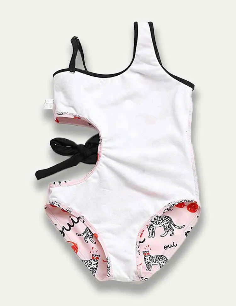 Pink Leopard Printed Family Matching Swim Suit - Image 3