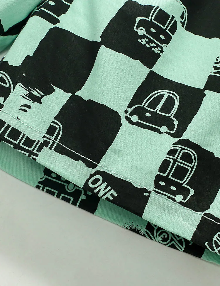 Plaid Printed Cotton Shorts - Image 3