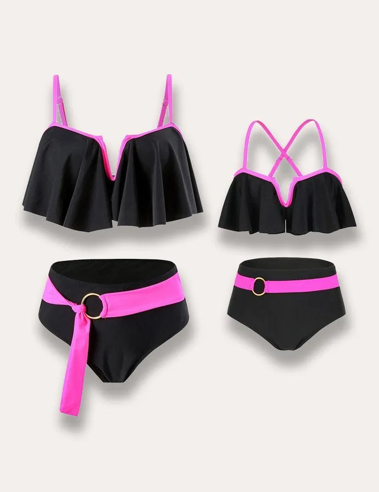 Pleated Strap Family Matching Swim Suit - Image 4