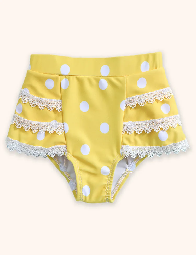 Polka Dot Suspender Swimsuit - Image 3