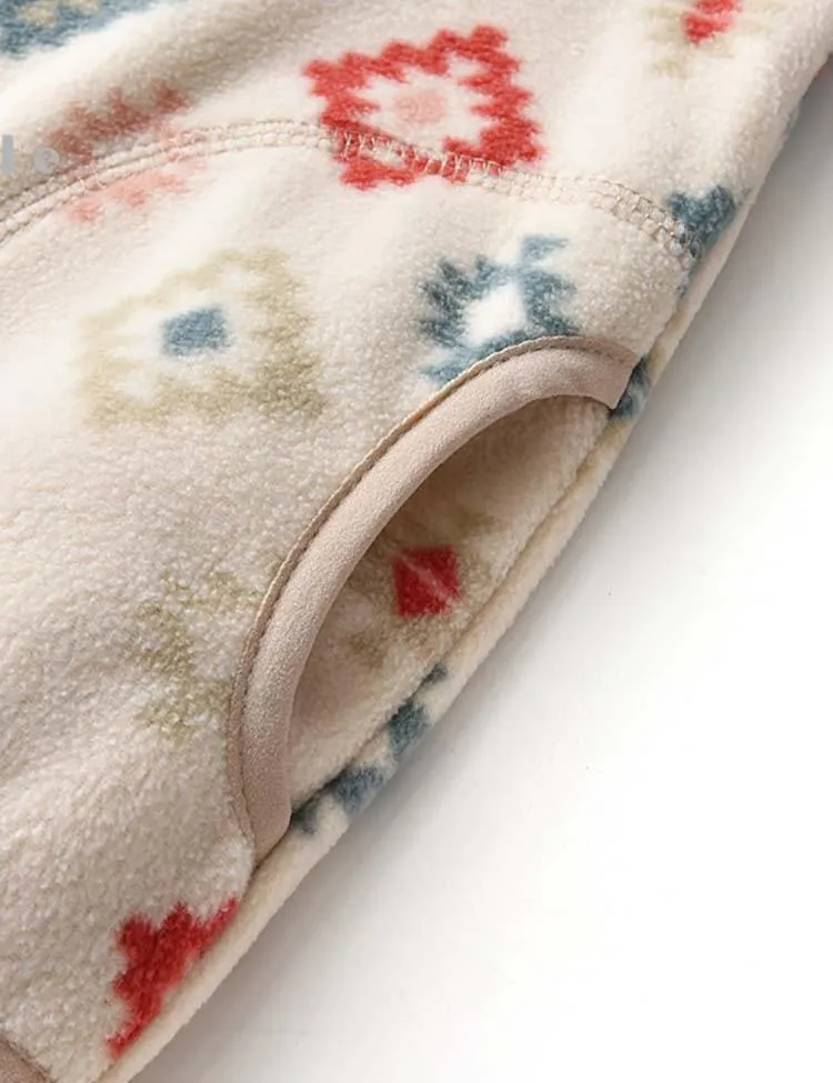 Printed Checks Polar Fleece Jacket - Image 4