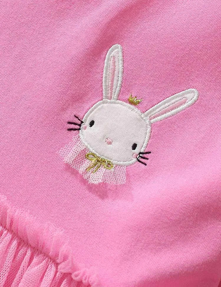 Rabbit Appliqué Tulle Dress - Image 2