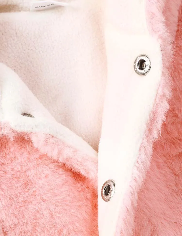 Rabbit Embroidery Fleece Hooded Jacket - Image 5