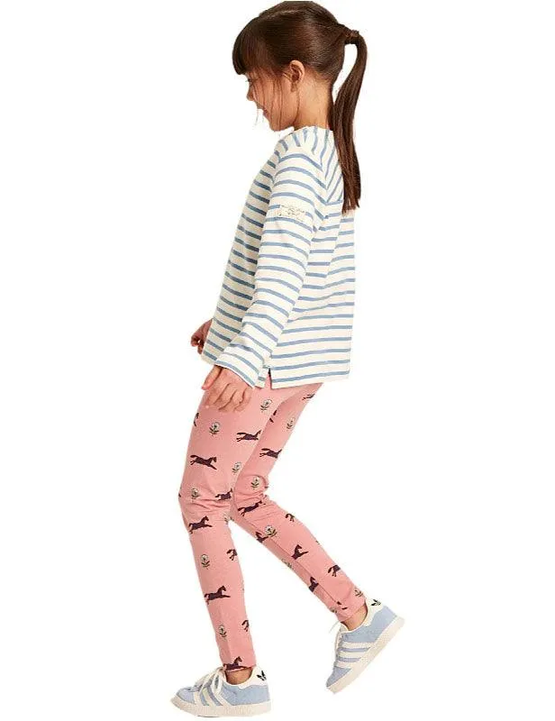 Racing Horse Flower Printed Leggings - Image 3
