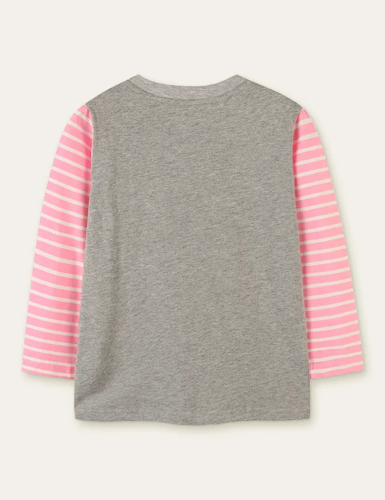 Rainbow Animal Friends Printed Long Sleeve T-shirt - Image 5