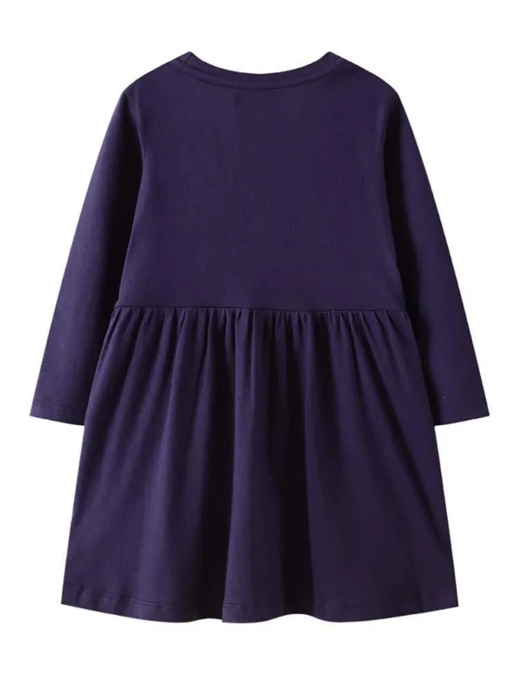 Rainbow Appliqué Long Sleeve Dress - Image 2