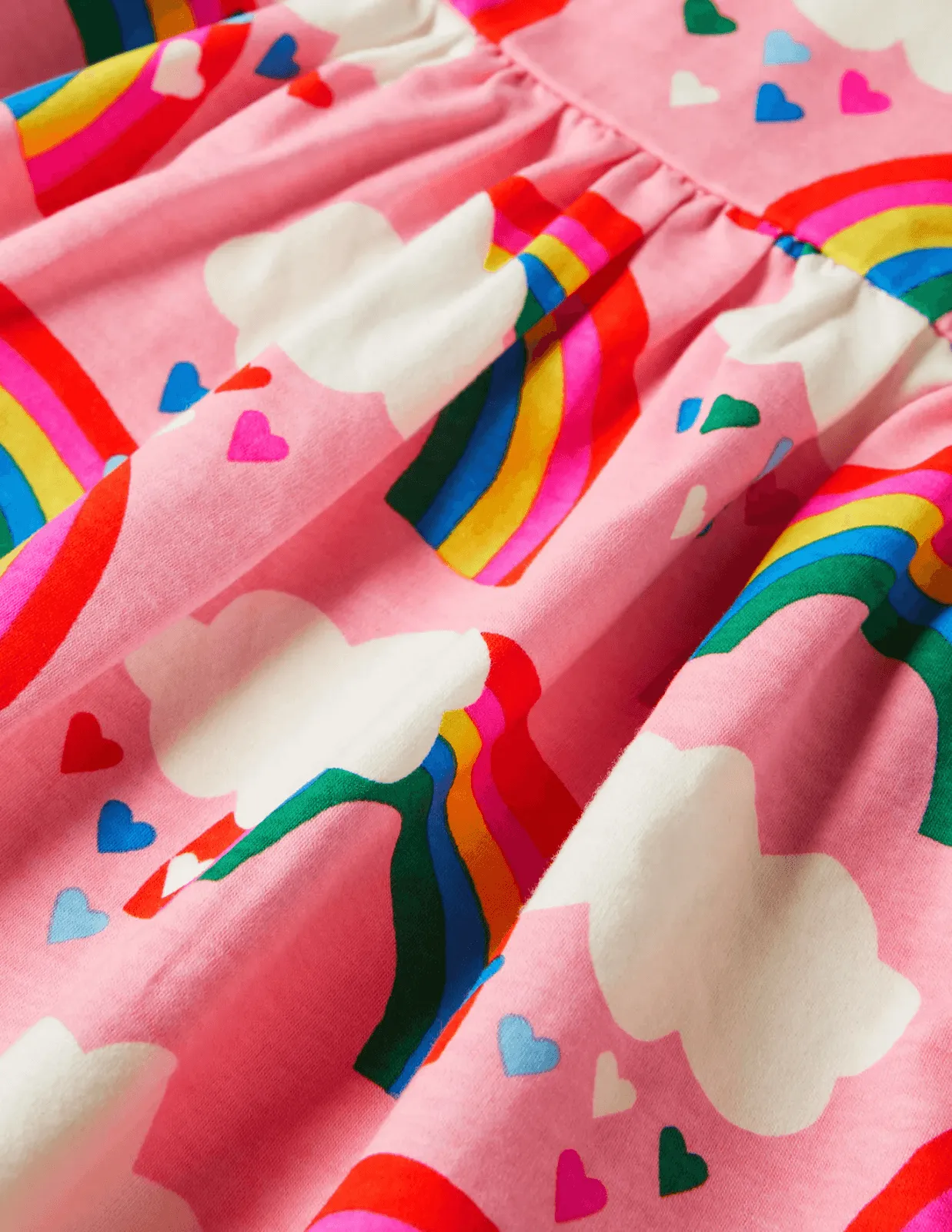 Rainbow Cloud Pattern Knitted Dress - Image 3