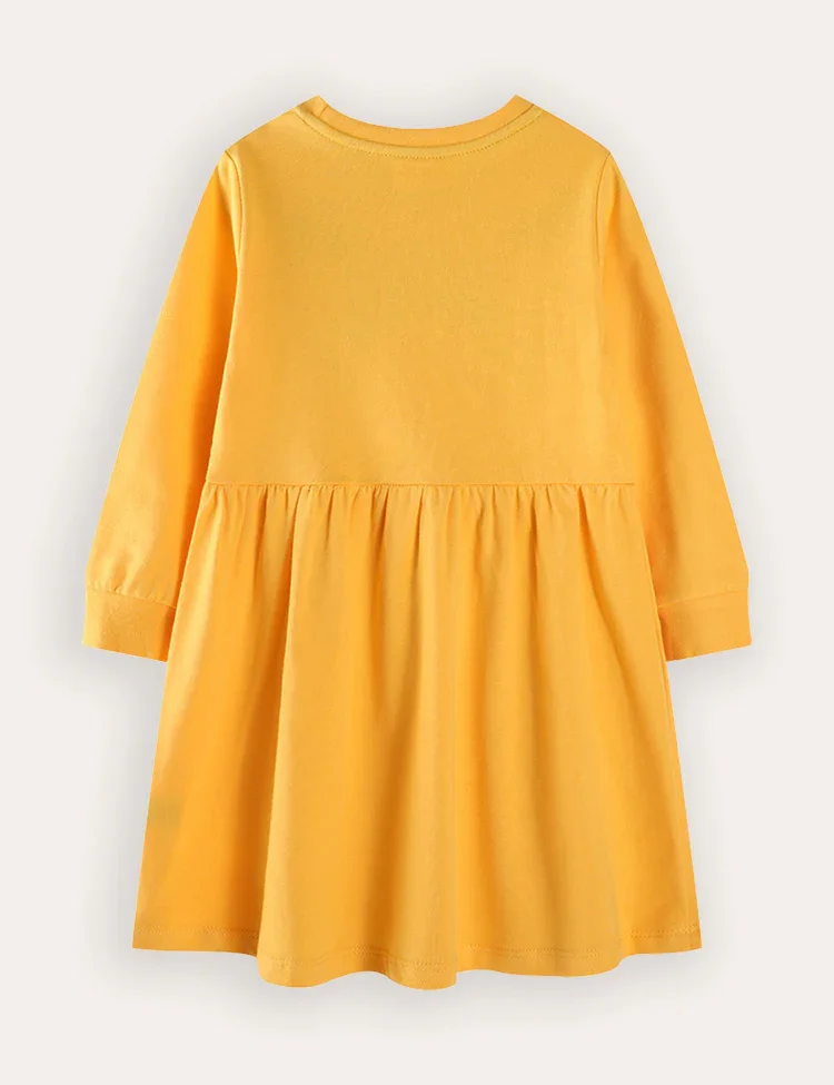 Rainbow Embroidered Pocket Long Sleeve Dress - Image 2