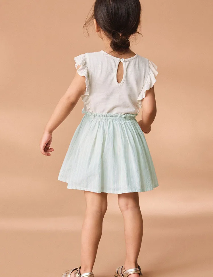 Rainbow Unicorn Appliqué Sleeveless Ruffled Dress - Image 3