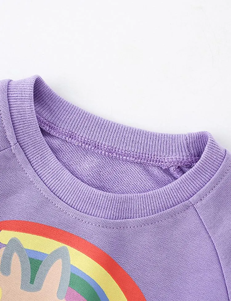 Rainbow Unicorn Printed Sweatshirt - Image 3