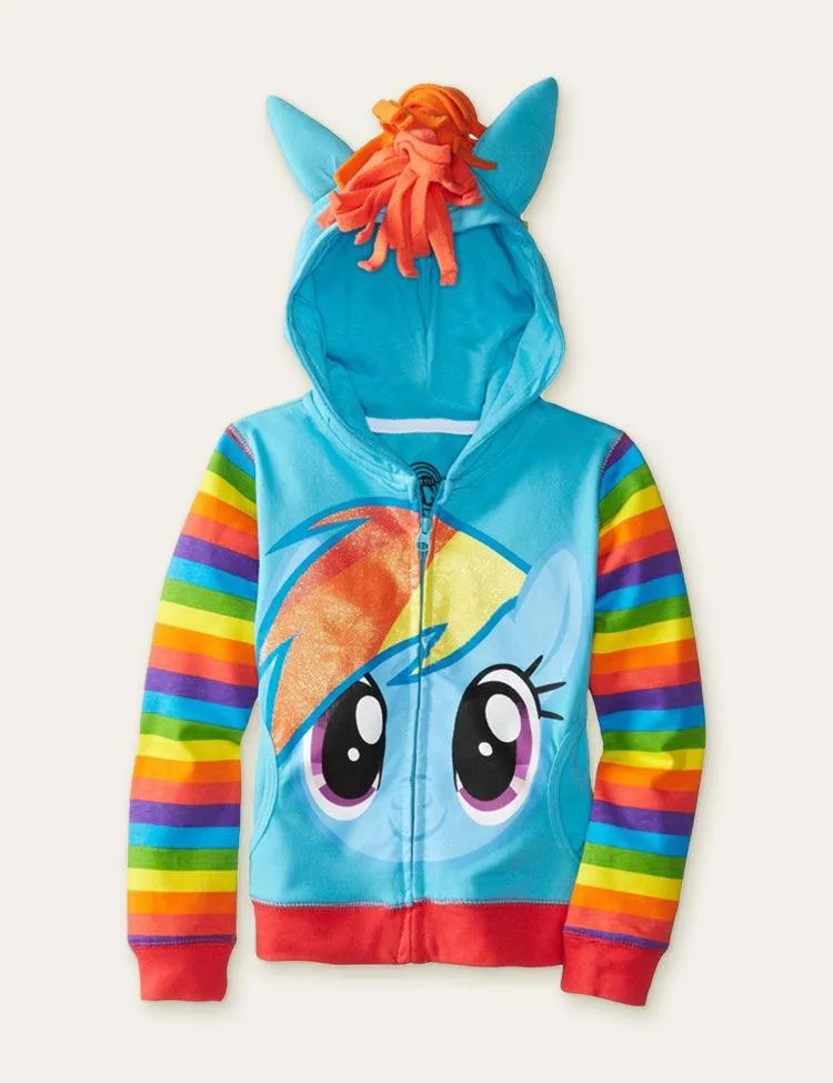 Rainbow Unicorn Wings Hooded Zip Jacket - Image 4