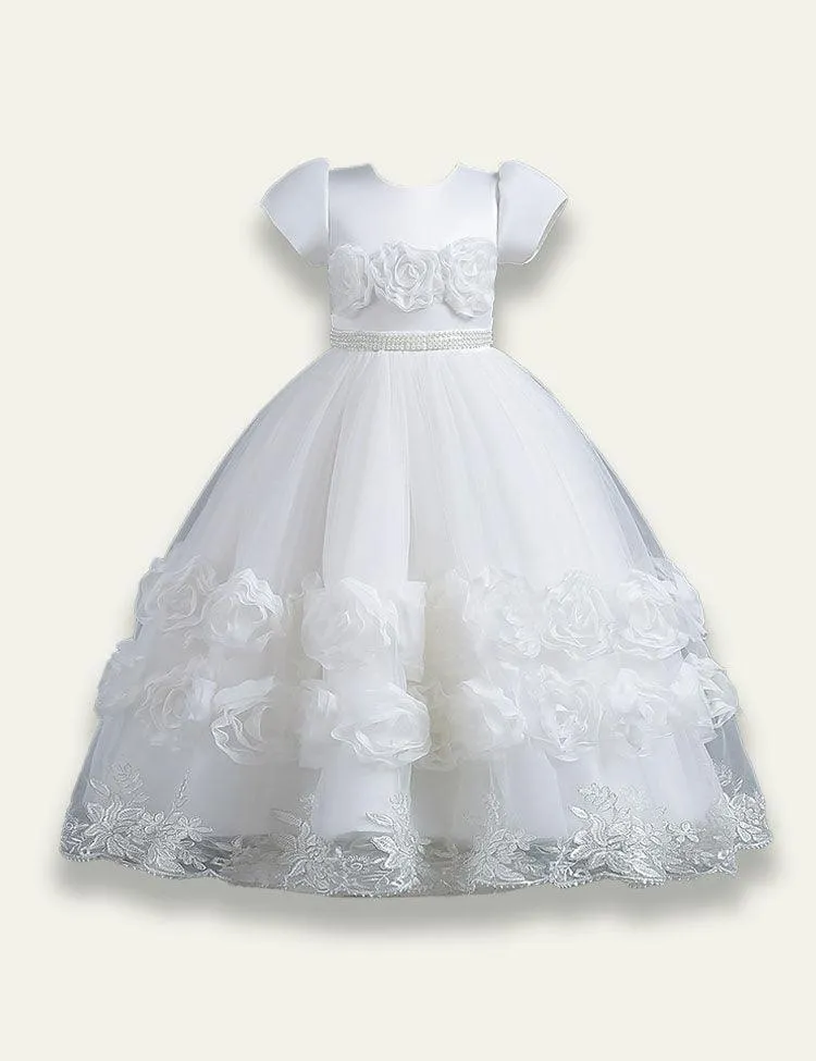 Rose Fluffy Party Dress - Image 3