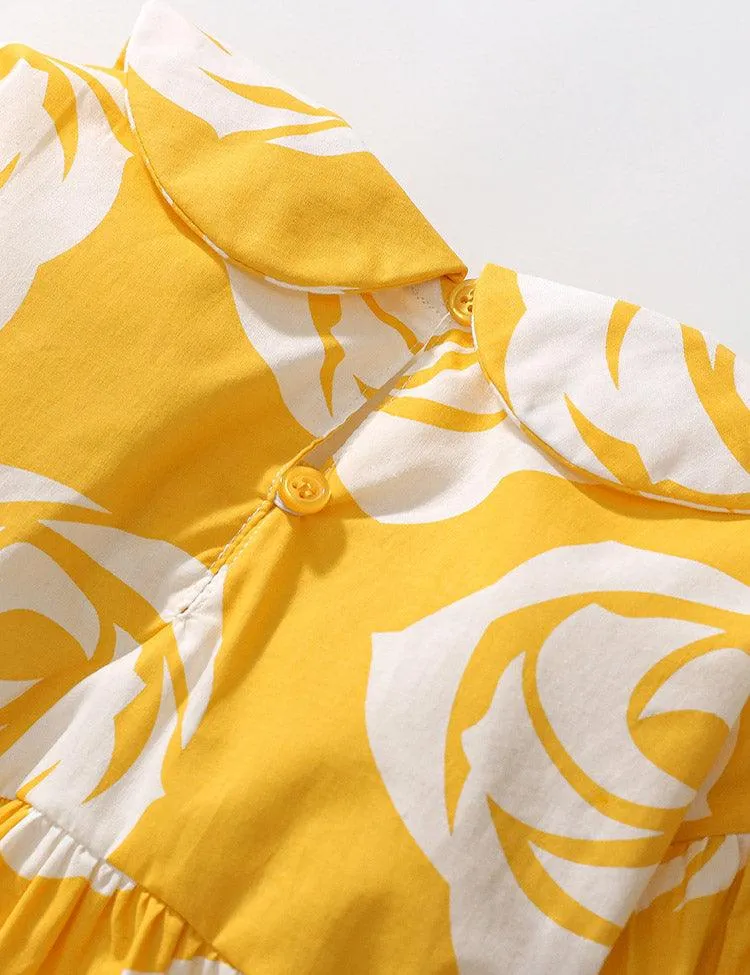 Rose Printed Long Sleeve Dress - Image 2