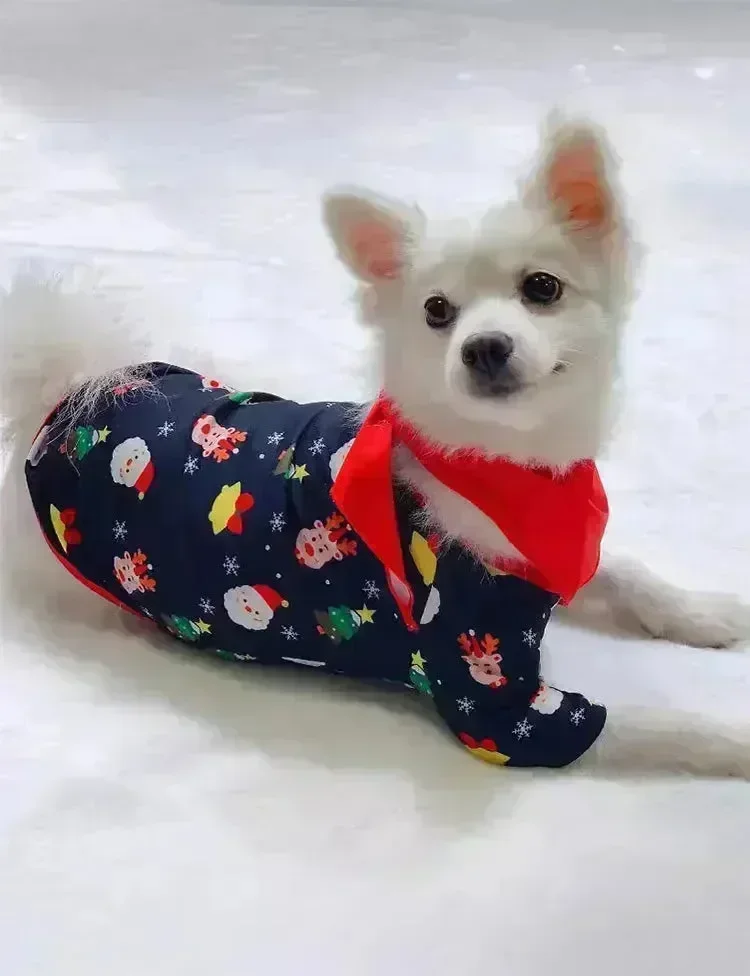 Santa Print Long-sleeved Fmaily Matching Pajams - Image 4