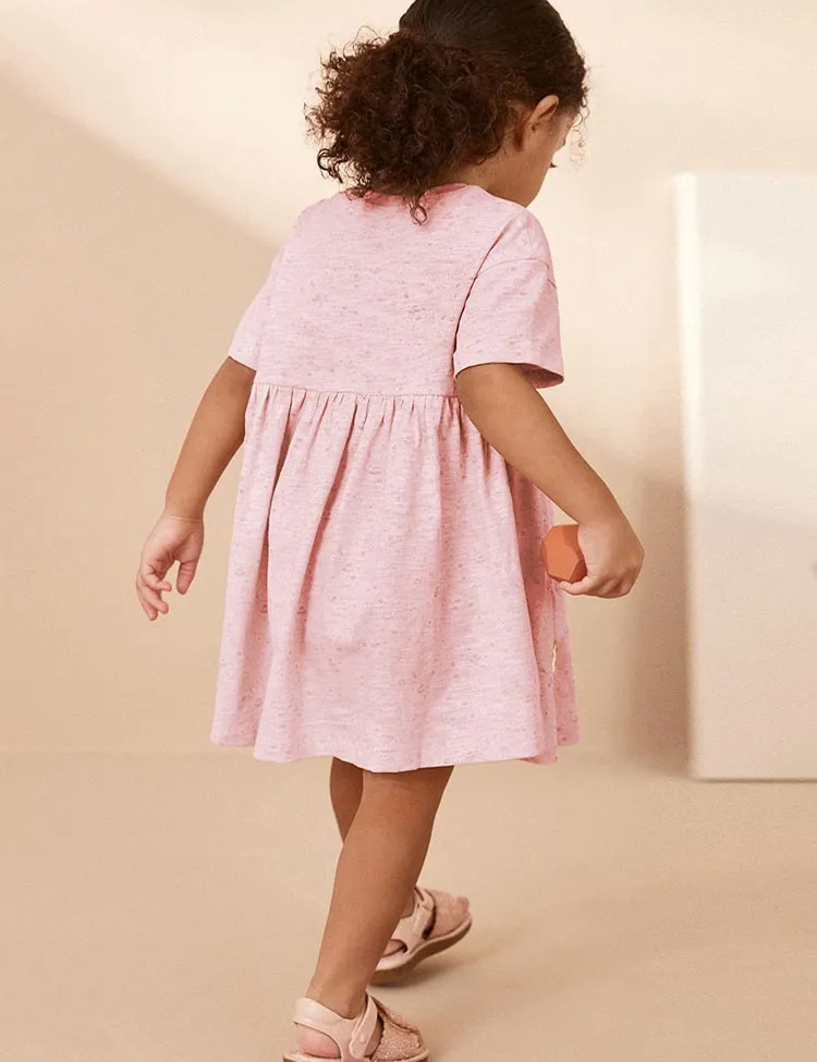 Sequined Butterfly Flower Printed Dress - Image 3