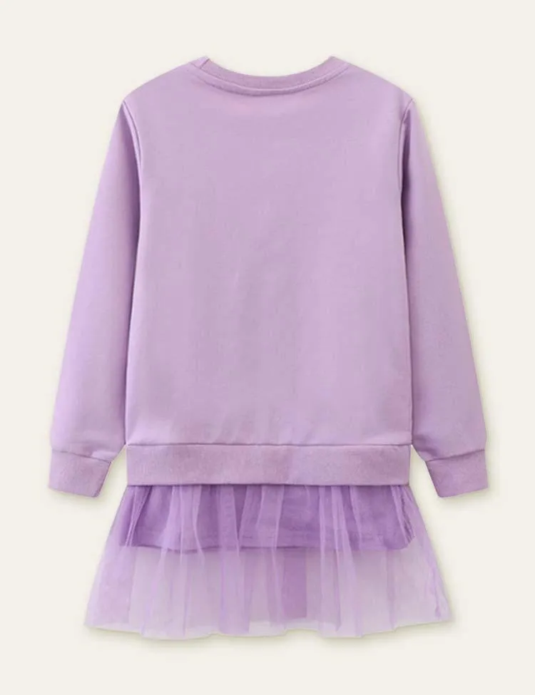 Sequined Star Mesh Dress - Image 2
