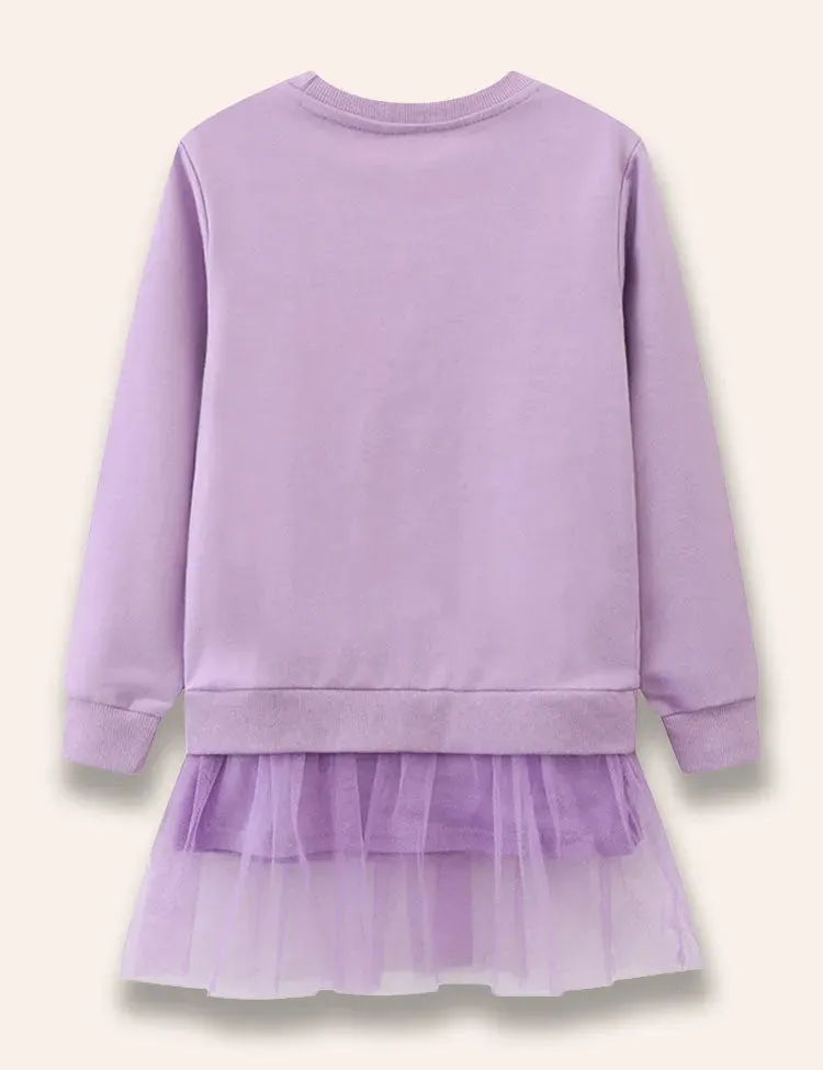 Sequined Star Tulle Skirt Sweatshirt - Image 2
