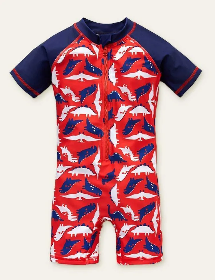Shark Dinosaur One-Piece Swimsuit - Image 2
