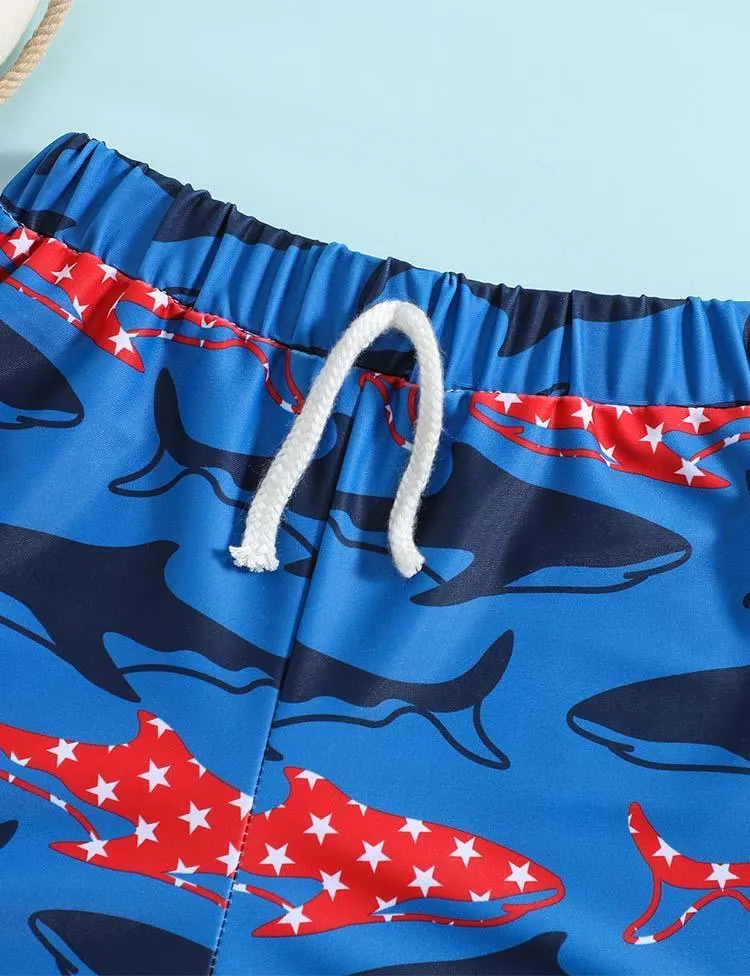Shark Full Printed Swimming Shorts - Image 4