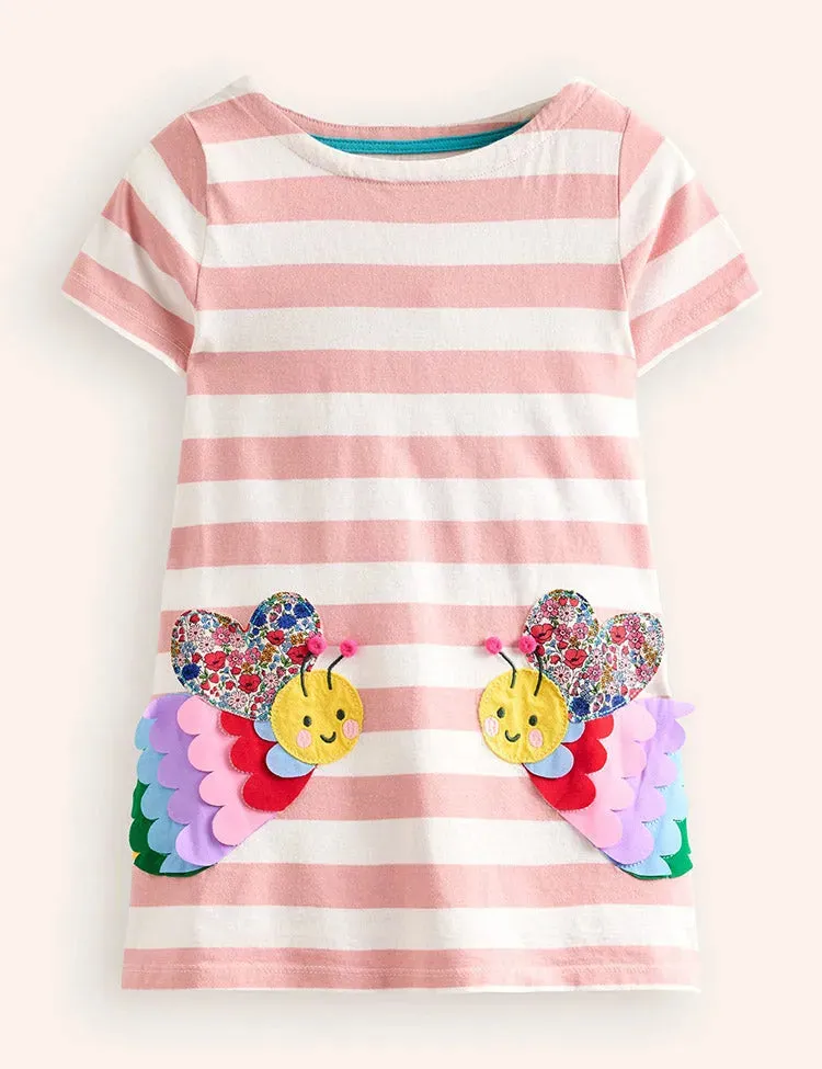 Short Sleeve Appliqué Tunic