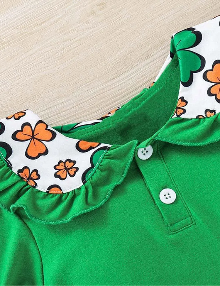 St. Patrick's Day Clover Print Dress - Image 2
