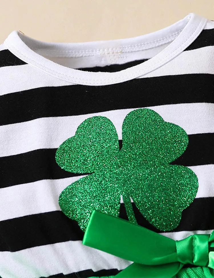 St. Patrick's Day Clover Tulle Dress - Image 3