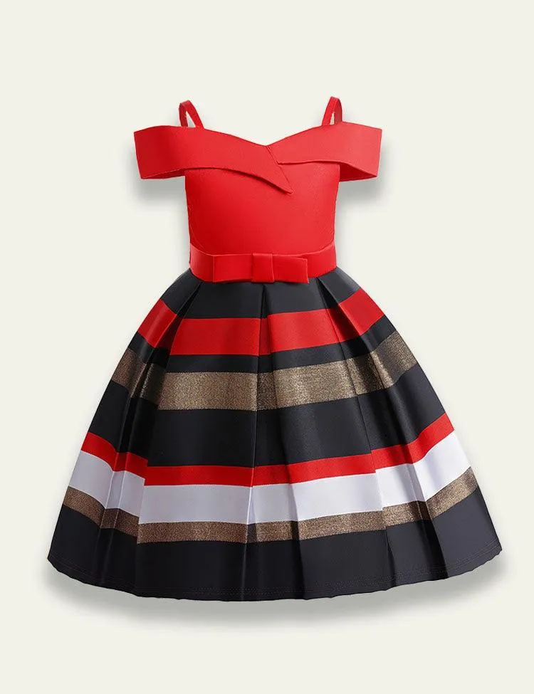 Strapless Striped Party Dress - Image 2
