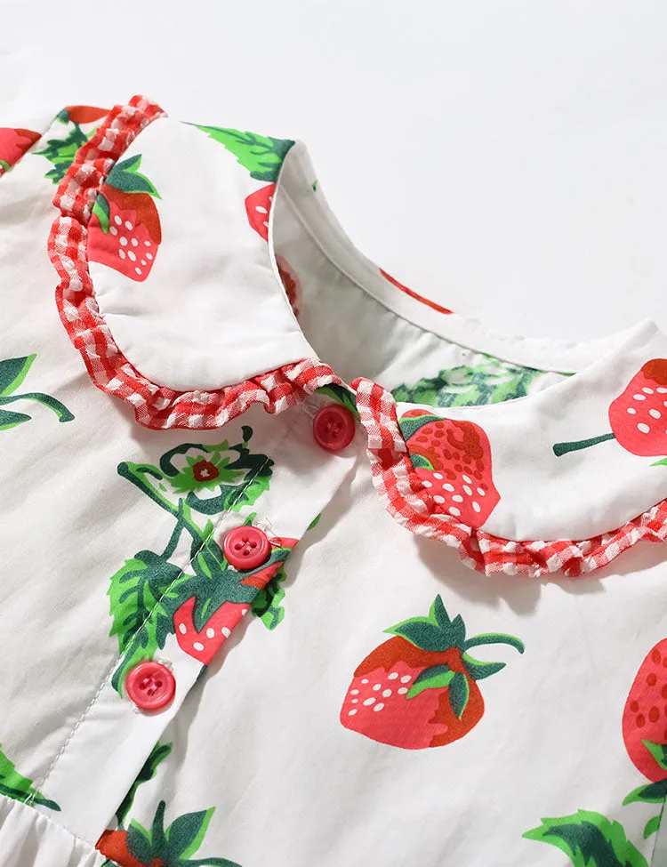 Strawberry Full Printed Cotton Dress - Image 2