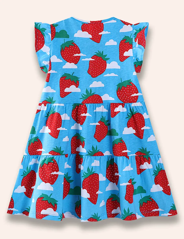 Strawberry Full Printed Dress - Image 3