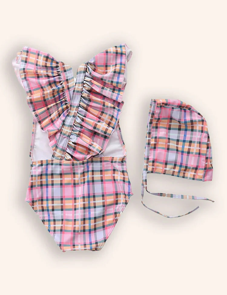 Striped One-piece Swimsuit Set - Image 8