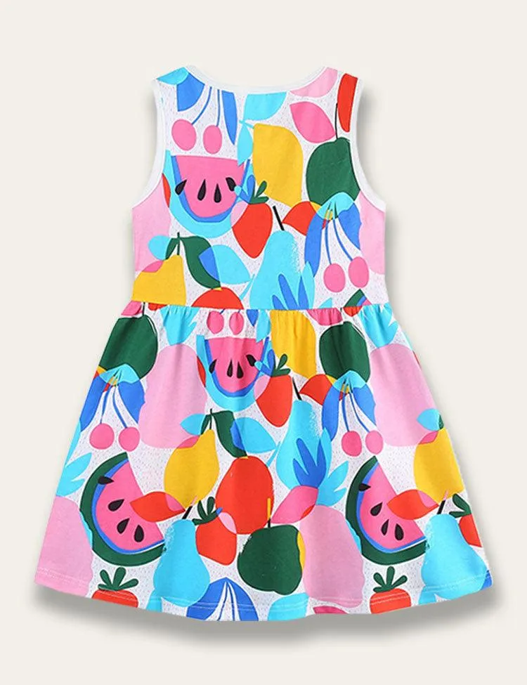 Summer Watermelon Sleeveless Dress - Image 3