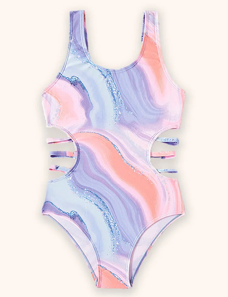Tie-dye Printed One-piece Swimsuit - Image 2