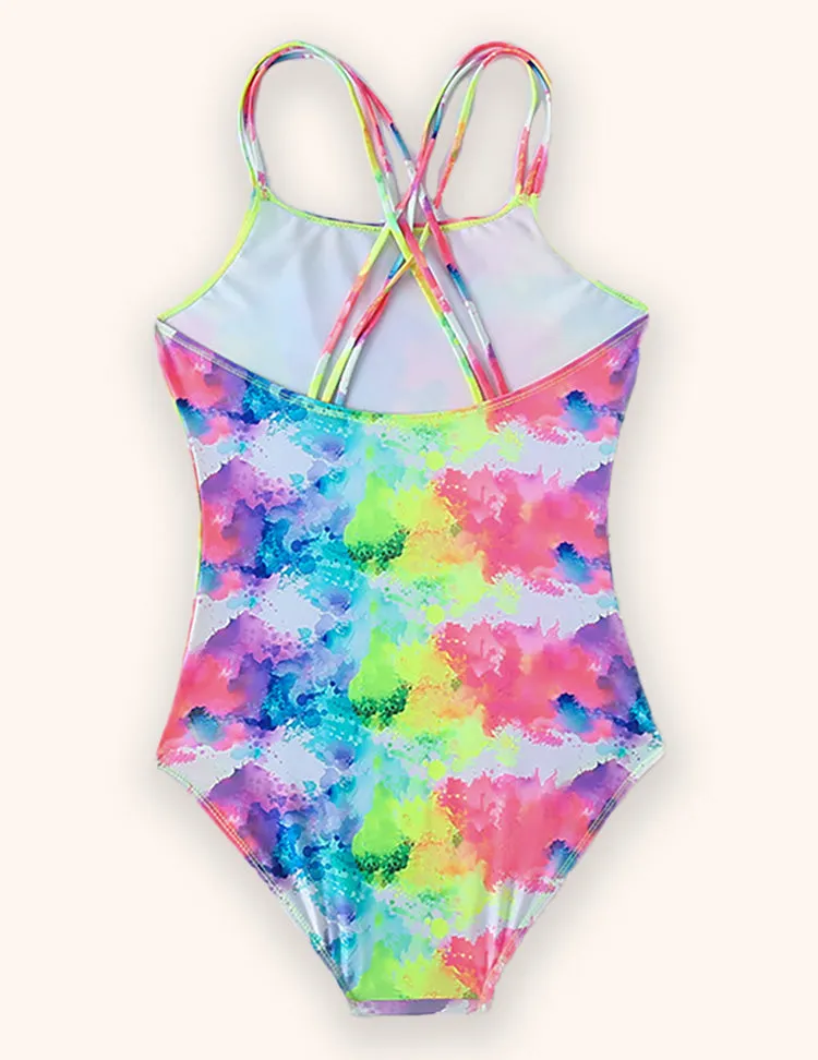Tie-dye Suspender Swimsuit - Image 4