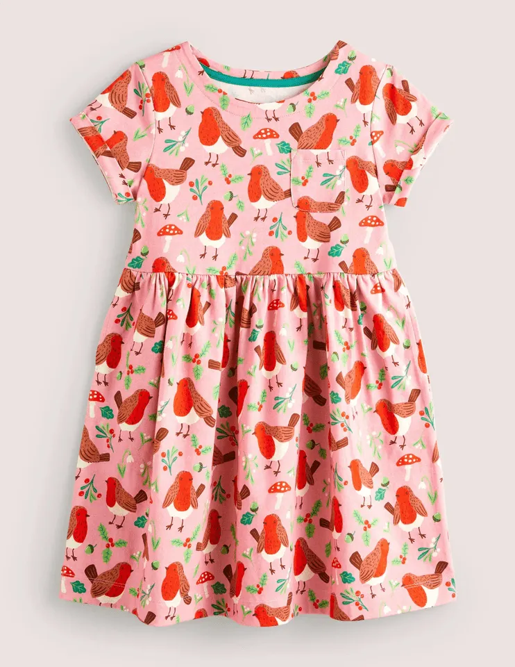 Short-sleeved Fun Jersey Dress - Image 24