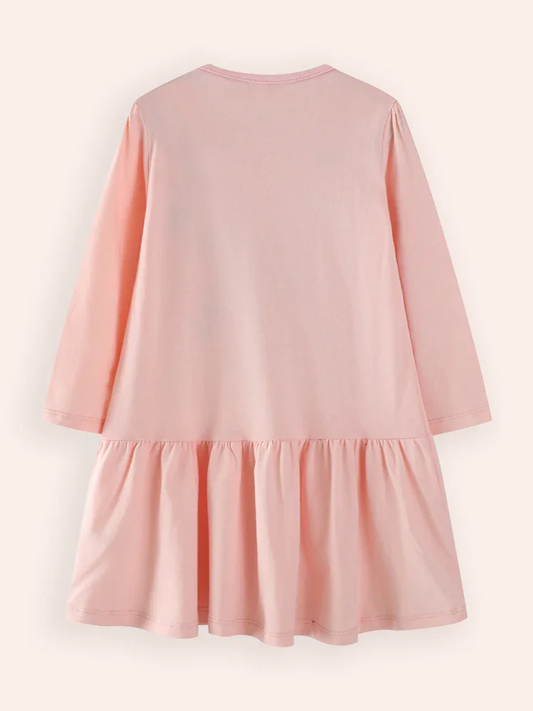 Unicorn Embroidered Long Sleeve Dress - Image 2