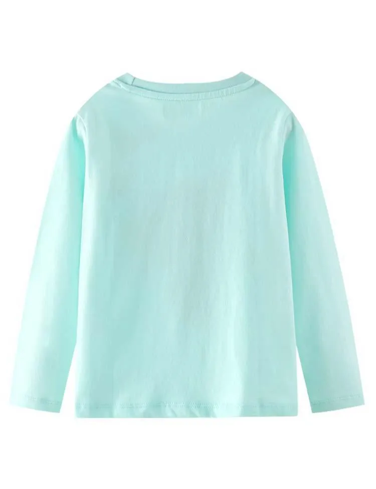Unicorn Embroidered Long-Sleeved Bottoming Shirt - Image 3