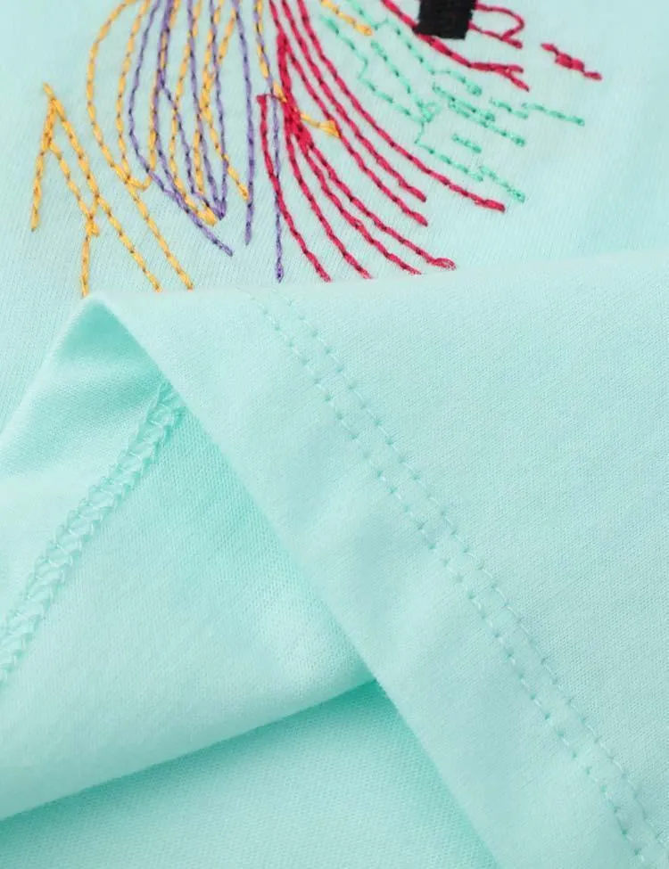 Unicorn Embroidered Long-Sleeved Bottoming Shirt - Image 4