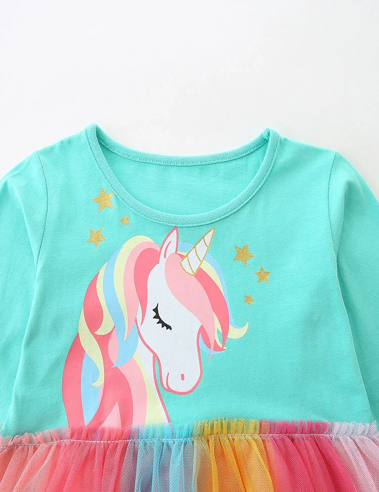 Unicorn Print Tulle Dress - Image 4
