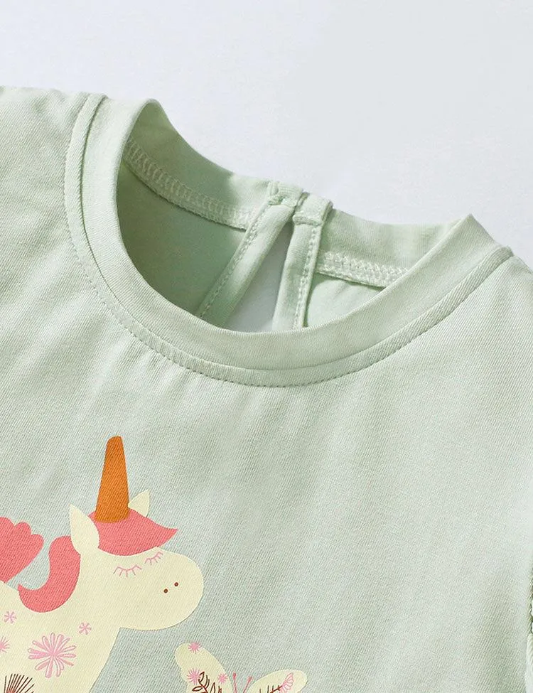 Unicorn Printed Short Sleeved Set - Image 2