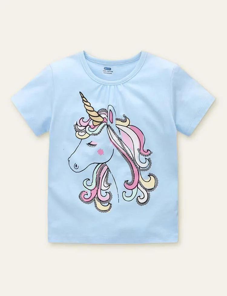 Unicorn Printed T-shirt - Image 2