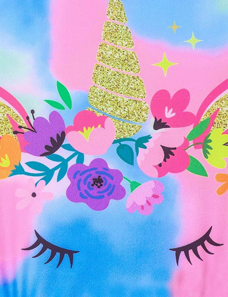 Unicorn Tie Dye One Piece Swimsuit - Image 2