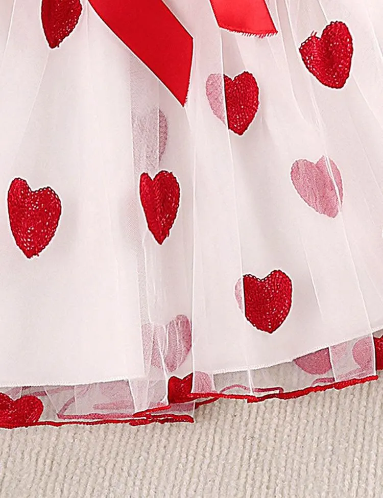 Valentine's Day Flying Sleeve Tulle Dress - Image 2