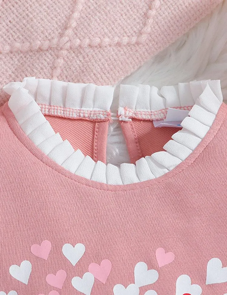 Valentine's Day Long Heart Sweatshirt Set - Image 2