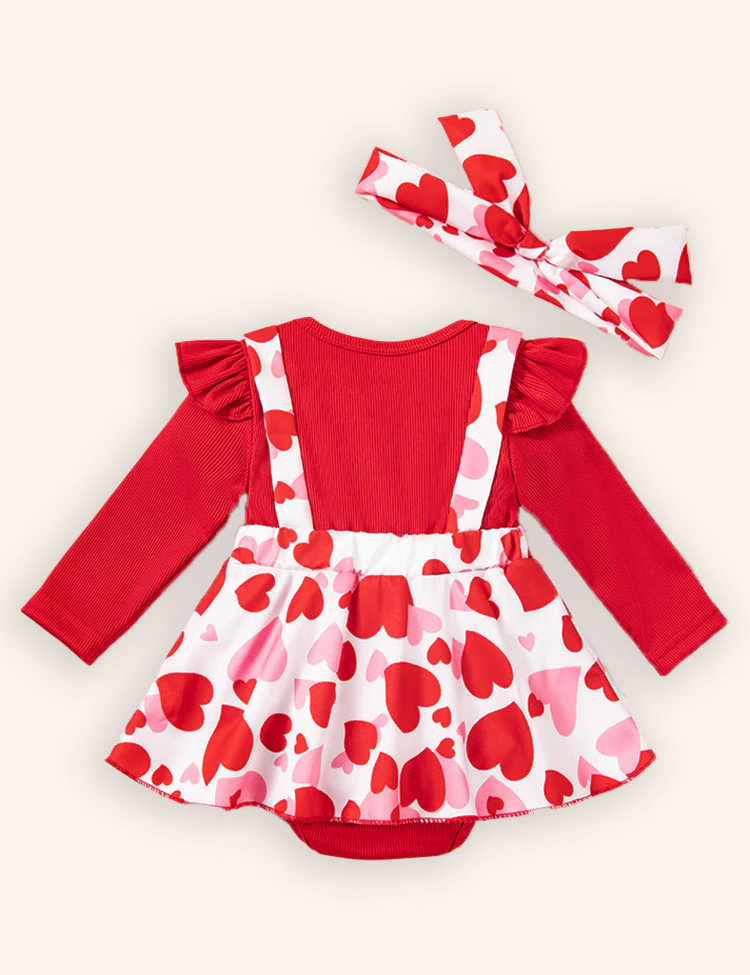 Valentine's Day Love Long Sleeve Overall Set - Image 2