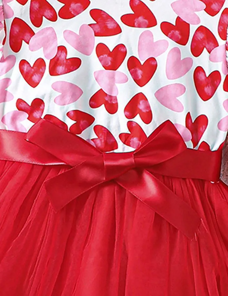 Valentine's Day Love Patchwork Tulle Dress - Image 3
