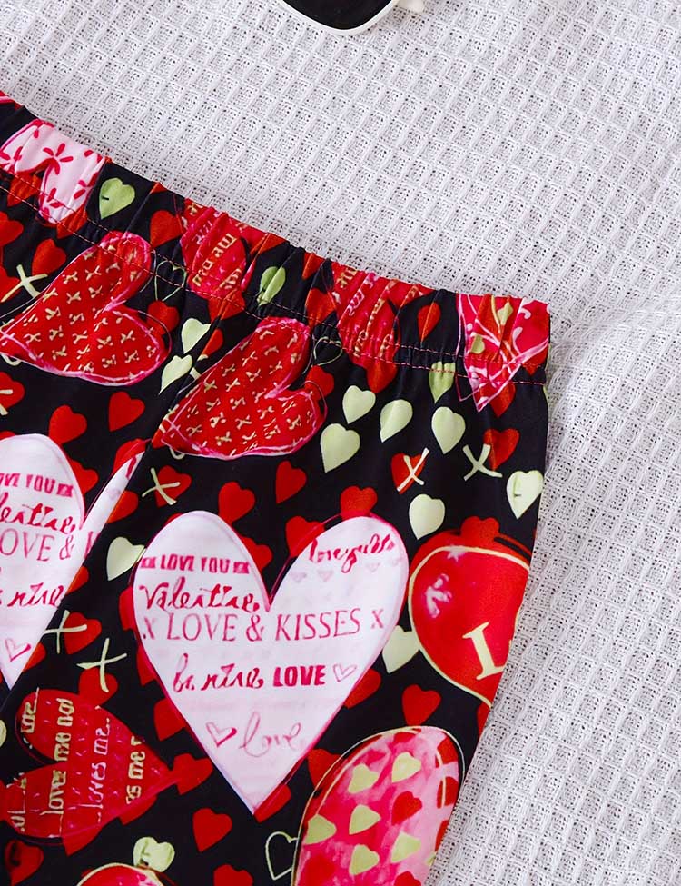 Valentine's Day Love Print T-shirt Set - Image 3