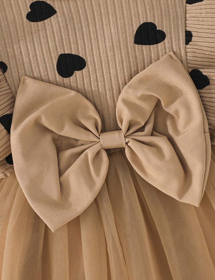 Valentine's Day Love Printing Splicing Tulle Dress - Image 12