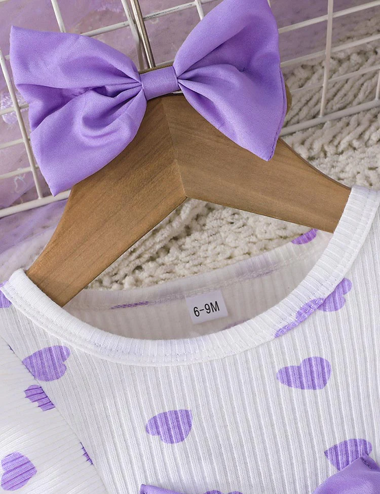 Valentine's Day Love Printing Splicing Tulle Dress - Image 25